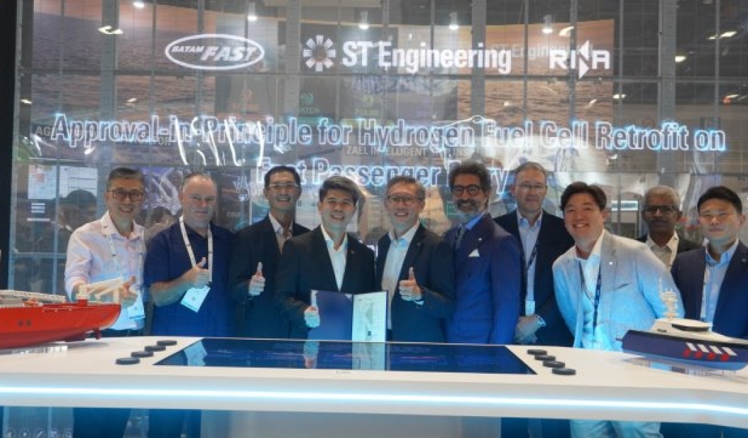 RINA acordă ST Engineering Marine aprobarea de principiu pentru modernizarea unui sistem de pile de combustie cu hidrogen pe un feribot rapid de pasageri